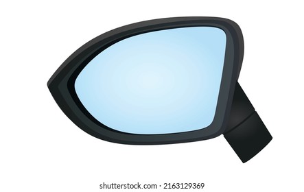 Car rear view mirror. vector illustration