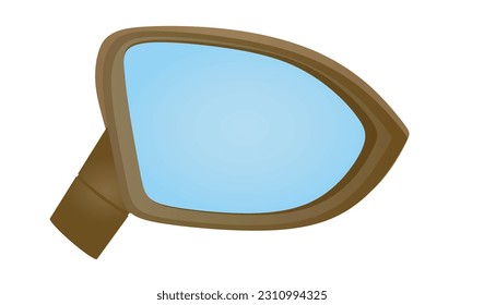 Espejo retrovisor del coche. ilustración vectorial