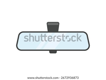 Car rear view mirror vector isolated illustration stock illustration