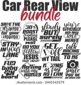 Car Rear View Vector Designs Bundle