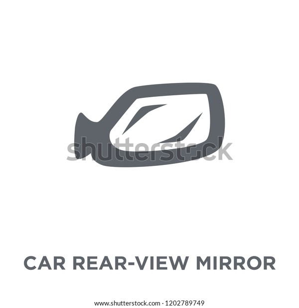 car rear-view mirror icon. car rear-view\
mirror design concept from Car parts collection. Simple element\
vector illustration on white\
background.