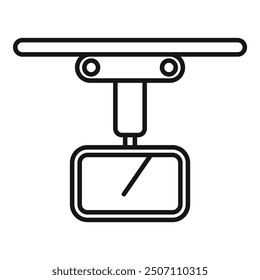 Car rearview mirror icon in simple style isolated on white background