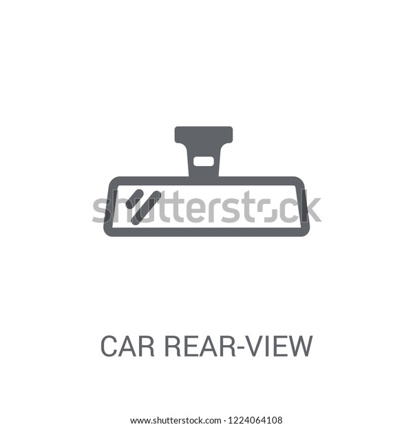 car rear-view mirror\
icon. Trendy car rear-view mirror logo concept on white background\
from car parts collection. Suitable for use on web apps, mobile\
apps and print media.