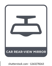 car rear-view mirror icon vector on white background, car rear-view mirror trendy filled icons from Car parts collection, car rear-view mirror simple element illustration