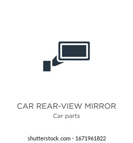 Car rear-view mirror icon vector. Trendy flat car rear-view mirror icon from car parts collection isolated on white background. Vector illustration can be used for web and mobile graphic design, logo,