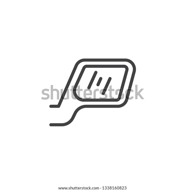 Car rearview\
mirror line icon. linear style sign for mobile concept and web\
design. Car mirror outline vector icon. Symbol, logo illustration.\
Pixel perfect vector\
graphics