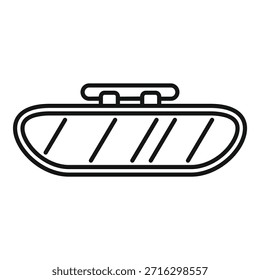 Espejo retrovisor del coche montado de forma segura en el parabrisas, mejorando la visibilidad del conductor y la seguridad vial