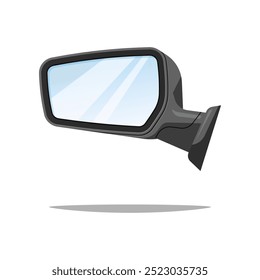 Car rearview mirror vector isolated on white background.