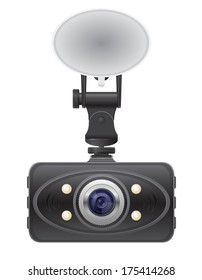 car recorder front view vector illustration isolated on white background