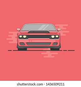 car red color vector graphic Design. car red color background.
 