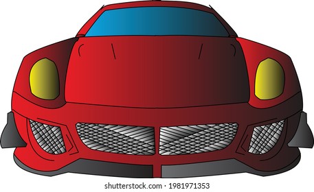 car red fast clipart vector design