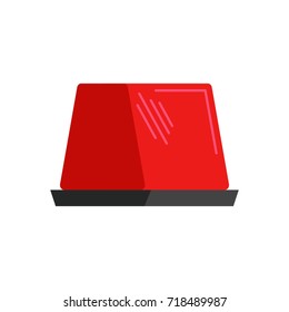 car red flasher light sign isolated. Vector illustration