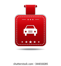 Car Red Vector Icon Design