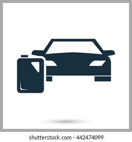 Car refill icon on the background