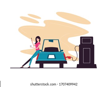 Car Refuel at Gas Station