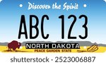 Car registration in North Dakota - License Plate North Dakota - United States of America