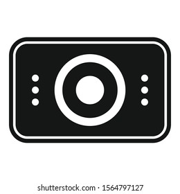 Car registrator dvr icon. Simple illustration of car registrator dvr vector icon for web design isolated on white background