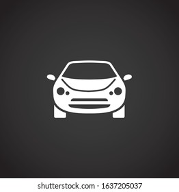 Car related icon on background for graphic and web design. Creative illustration concept symbol for web or mobile app