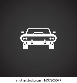 Car related icon on background for graphic and web design. Creative illustration concept symbol for web or mobile app