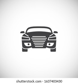 Car related icon on background for graphic and web design. Creative illustration concept symbol for web or mobile app