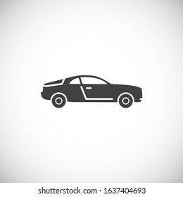 Car related icon on background for graphic and web design. Creative illustration concept symbol for web or mobile app.