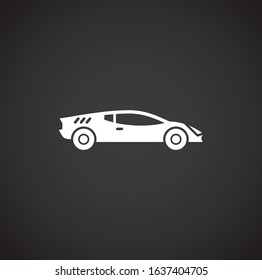 Car related icon on background for graphic and web design. Creative illustration concept symbol for web or mobile app.