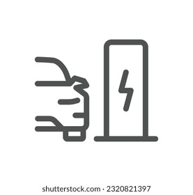 Car related icon outline and linear vector.