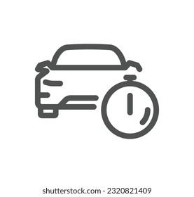Car related icon outline and linear vector.