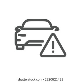 Car related icon outline and linear vector.