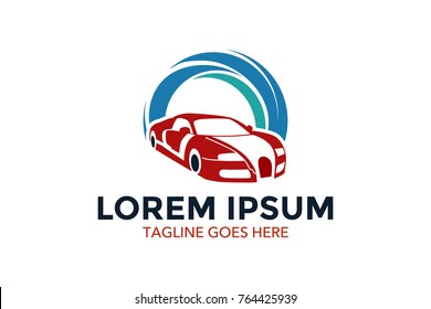 Car Related Logo. Maintenance. Car Service. Repair. Car Wash. Vector. Editable