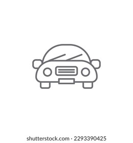Car related vector linear icon. Vector outline illustration Isolated on white background. Editable stroke