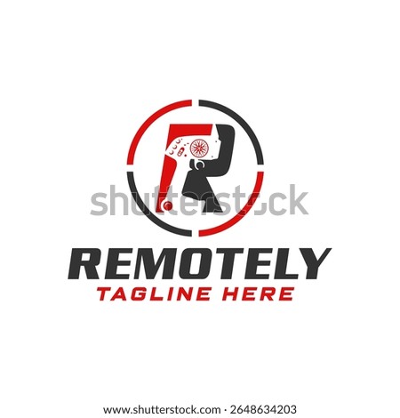 car remote control logo design with letter R