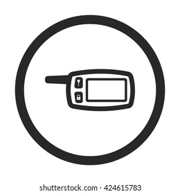 Car remote control sign simple icon on  background