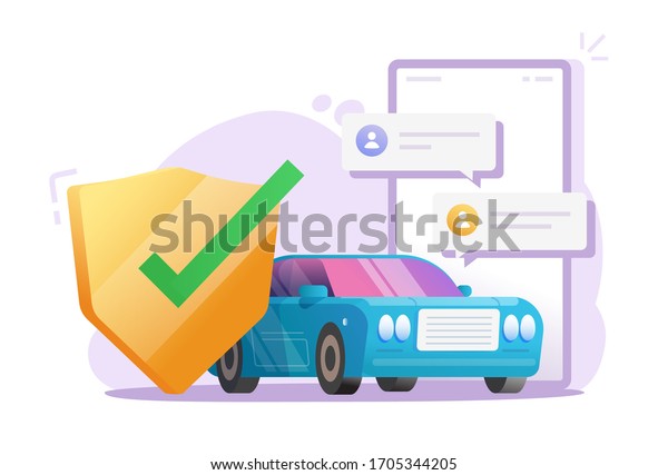 Car Remote Distance Security Via Mobile Stock Vector (Royalty Free ...