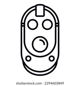 Car remote key icon outline vector. Smart button. Vehicle lock