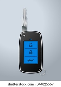 Car remote key with touchscreen and various  functions