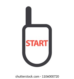 Car Remote Star icon. Clipart image isolated on white background