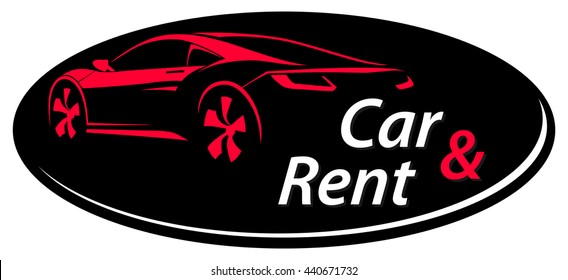 Car Rent Abstract Lines Vector. Logo. Vector illustration
