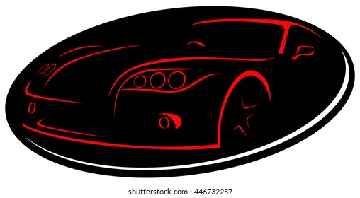 Car Rent Abstract Lines Vector. Logo. Vector illustration
