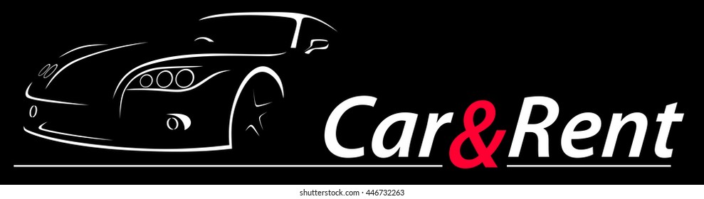 Car Rent Abstract Lines Vector. Logo. Vector illustration