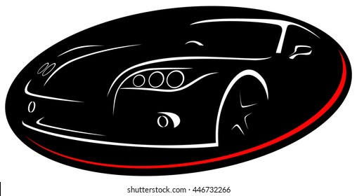 Car Rent Abstract Lines Vector. Logo. Vector illustration