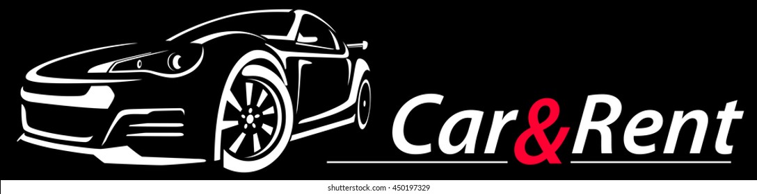 Car Rent Abstract Lines Vector. Logo. Vector illustration