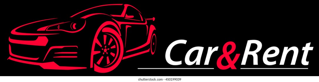 Car Rent Abstract Lines Vector. Logo. Vector illustration