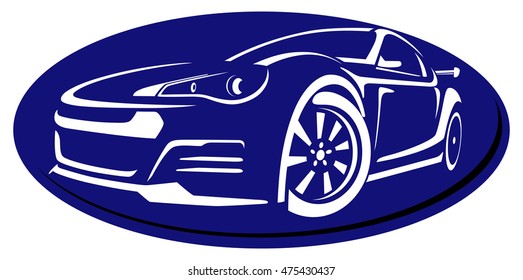 Car Rent Abstract Lines Vector. Logo. Vector illustration