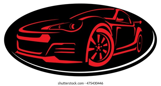 Car Rent Abstract Lines Vector. Logo. Vector illustration