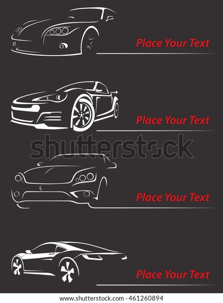 Car Rent Abstract Lines Vector. Set-3.2.\
Vector illustration