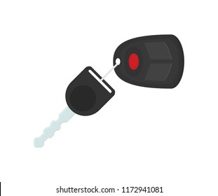 Car rent concept vector illustration. Key flat icon