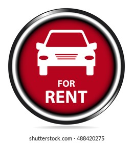 Car for rent icon, button, badge illustration