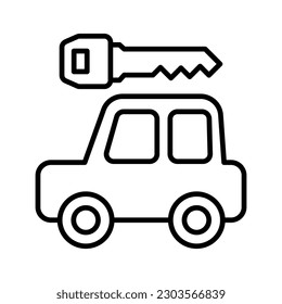 car rent icon, car simple vector icon