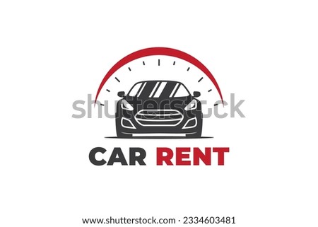 car rent logo template sedan